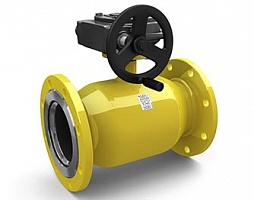 Кран шаровый для газа с механическим редуктором