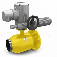 Кран шаровый фланцевый для газа с электроприводом приварной